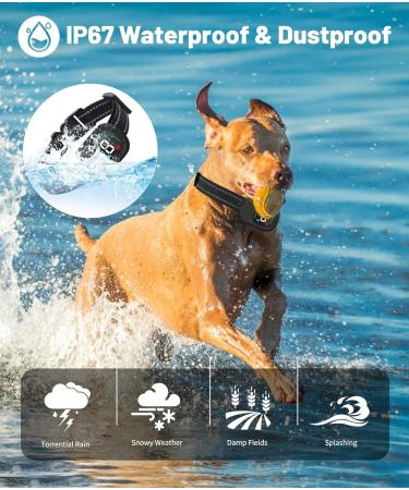 Remote Dog Training Anti Bark Collar | Vibration Beep Voice Call & Static Mode | USB Rechargeable | IP67 Waterproof | Up to 3300FT Range | Harmless Barking Control Device for Small, Medium, Large Dogs - Buy Online on SooperMarket.com