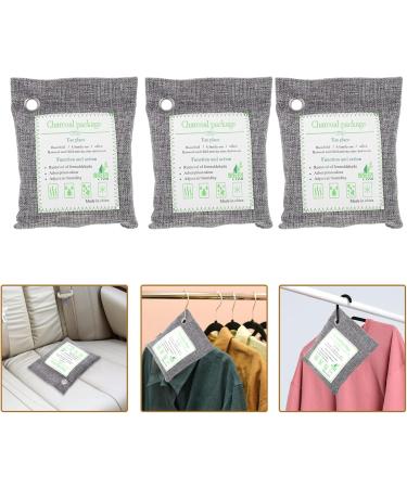 Fomiyes 3-Piece Charcoal Air Purification Bag Set - Natural Odor Absorber for Cars Shoes & Pet Areas - Buy Online on SooperMarket.com