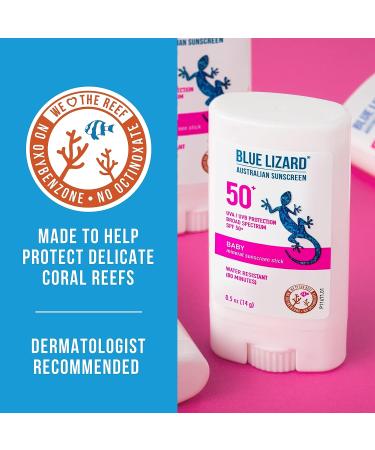 Blue Lizard Baby Mineral Sunscreen SPF 50+ Bundle: 5oz Bottle & Stick, Water Resistant UVA/UVB Protection - Fragrance Free, 0.5oz Unscented, Easy to Apply - Buy Online on SooperMarket.com