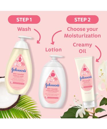 Johnson's Skin Nourish Moisturizing Baby Lotion - Coconut & Honeysuckle Scent Hypoallergenic Gentle & Lightweight for Babies Kids & Adults - 16.9 fl. oz - Buy Online on SooperMarket.com