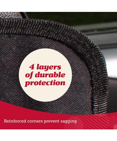 Premium Lusso Gear Heavy Duty Kick Mats (2 Pack) - Waterproof Back Seat Protector for Kids - 3 Reinforced Storage Pockets - Black - Buy Online on SooperMarket.com