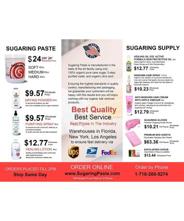 Organic Sugar Paste Wax for Bikini & Brazilian Waxing + Applicator & Gloves Set - Buy Online on SooperMarket.com