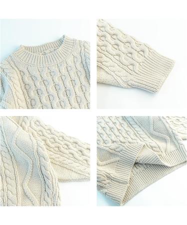Volunboy Baby Oversized Knit Sweater | Crewneck Knitted Top 2-3 Years | Off-white - Buy Online on SooperMarket.com