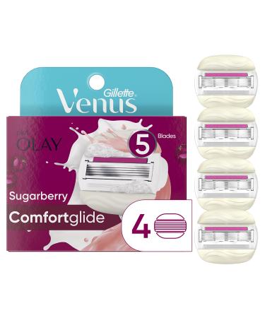 Gillette Venus ComfortGlide plus Olay Sugarberry Women's Razor Blade Refills, 4 Count