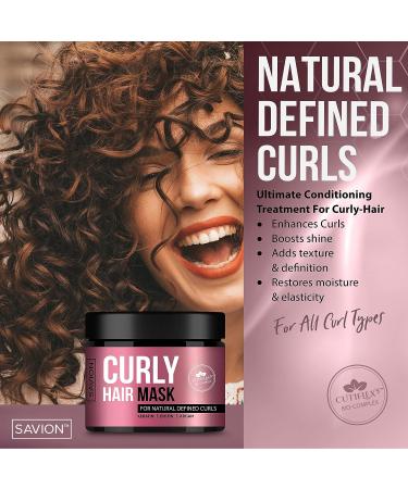 Savion Curly Hair Mask with CUTIFLEX5 Complex - Repair and Moisturize Damaged Curls with Keratin, Biotin, and Argan Oil - Buy Online on SooperMarket.com