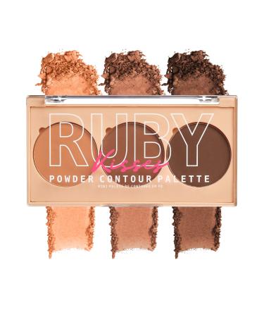 Ruby Kisses Contour Palette 3-in-1 Contour  Conceal  Highlight All-In-One Mini Palette  Long-Lasting  Easy to Blend Powder Contour Palette for All Skin Type