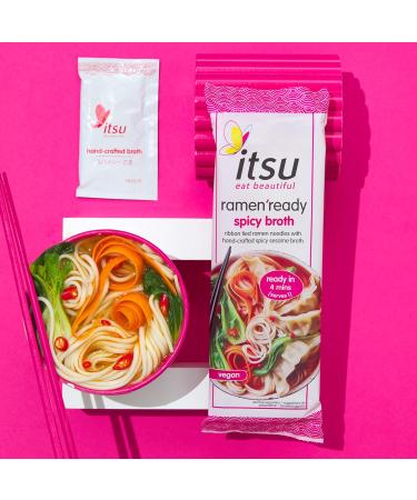 itsu ramen ready spicy broth - ribbon tied ramen noodles multipack with spicy broth (6 Pack x 86g) - Buy Online on SooperMarket.com