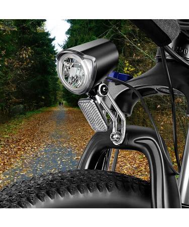 Ebike Headlight for Night Riding - Waterproof LED Bike Headlight for Road and Mountain Cycling - Universal Connector for 6V-60V Electric Bicycles - Buy Online on SooperMarket.com