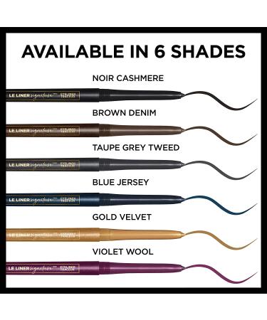 L'Oreal Paris Le Liner Signature Mechanical Eyeliner - Smudge-Resistant, Bold Color, Long-Lasting, Waterproof - Noir Cashmere 0.011 oz - Buy Online on SooperMarket.com