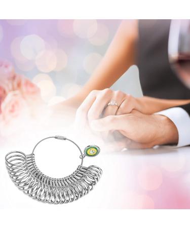 Metal Ring Sizer Tool Set - Ring Gauges with Finger Sizer Mandrel for Jewelry Sizing - Metallic - Buy Online on SooperMarket.com