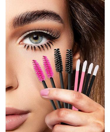Yokilly 300PCS Disposable Mascara & Lip Wands Set - Makeup Tool Kit with Organizer Box (Black+Pink) - Buy Online on SooperMarket.com