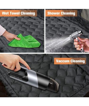 Peticon Waterproof Dog Car Seat Cover with Mesh Window - Nonslip, Scratchproof Hammock for Backseat - Fits Cars, Trucks, SUVs, Jeeps - Black - Buy Online on SooperMarket.com