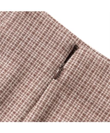 Wool Plaid Mini Skirt for Young Women | Casual A-Line Fashion | Autumn & Winter Gray Short Skirt - Buy Online on SooperMarket.com