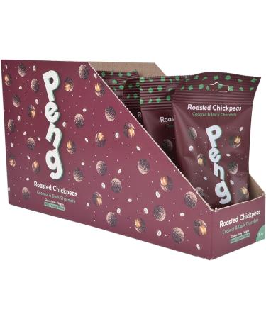 Peng Roasted Chickpeas Snack (12 x 30g) - Healthy High Protein Plant-Based Double Roasted Chickpeas Snack (Coconut & Dark Chocolate) - Buy Online on SooperMarket.com
