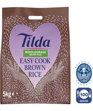 Tilda Easy Cook Wholegrain Brown Rice 5kg - Quick and Healthy Cooking - Buy Online on SooperMarket.com