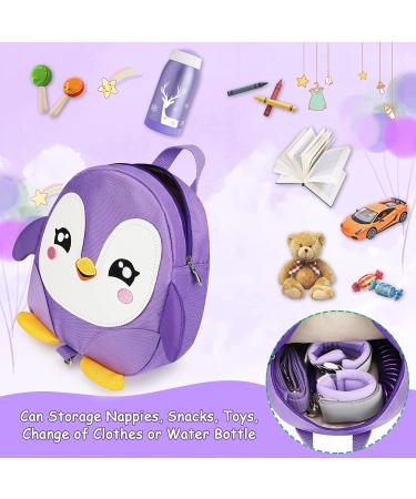 Accmor Toddler Harness Backpack Leash - Cute Penguin Kid Backpack with Anti Lost Wrist Link - Purple - Buy Online on SooperMarket.com