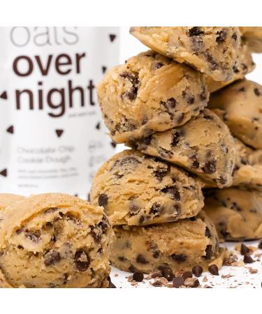 Oats Overnight Vegan Breakfast Shake - Chocolate Chip Cookie Dough Flavor - 20g Protein - High Fiber & Gluten-Free - Non GMO Oatmeal - 8 Pack (2.6 oz per meal) - Buy Online on SooperMarket.com