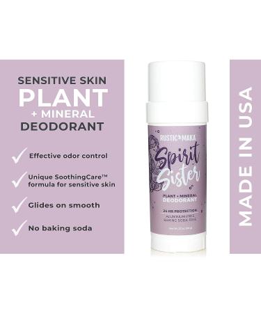 Rustic MAKA Spirit Sister Natural Deodorant for Women - Aluminum, Paraben, and Baking Soda Free, with Magnesium, Vegan and Cruelty-Free - Buy Online on SooperMarket.com