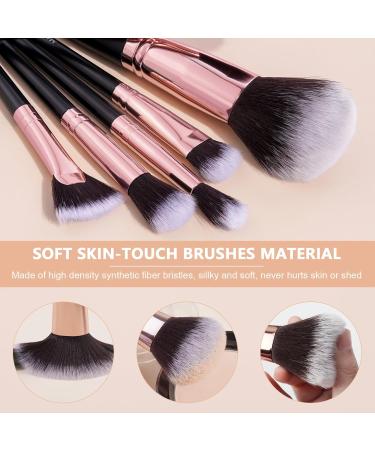 20-Piece Professional Makeup Brush Set | Travel Kabuki & Eyeshadow Brushes in Gift Box - Best for Makeup Lovers - Buy Online on SooperMarket.com