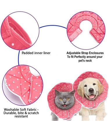 SunGrow Cat Cone Collar 9-10.5 Neck Size Pink - Soft E-Collar for Recovery & Stress Relief - Adjustable Strap Enclosures - Buy Online on SooperMarket.com