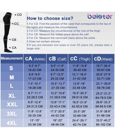 Beister Medical Compression Stockings for Women & Men | 20-30 mmHg Support | Opaque Toe Wrap for Varicose Veins & Edema - Class 2 Size L - Buy Online on SooperMarket.com