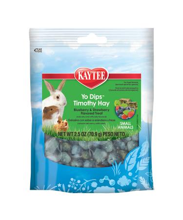 Kaytee Yo Dips Timothy Hay for Small Animal - Blueberry Strawberry 2.5 oz