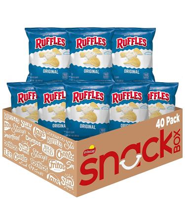 Ruffles Original Potato Chips 1 oz - Pack of 40 | Ultimate Snack for Parties & Gatherings - Buy Online on SooperMarket.com