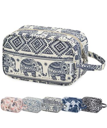 Travel Toiletry Wash Bag for Women Traveling Dopp Kit Makeup Bag Organizer for Toiletries Accessories Cosmetics (Elephant)