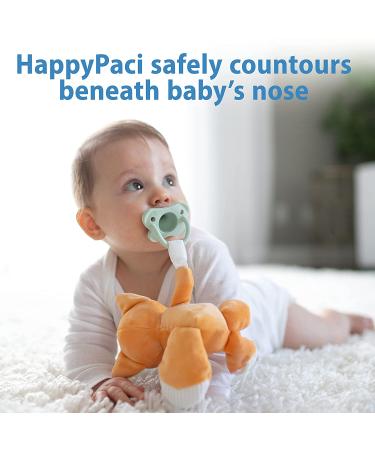 Dr. Brown's Baby Lovey Sloth Pacifier Holder & Teether Clip with HappyPaci - 100% Silicone, 0-12m - Buy Online on SooperMarket.com