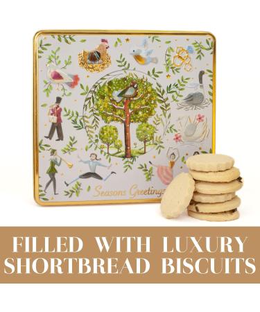 12 Days of Christmas Biscuits Tins Traditional Christmas Biscuit Tin of Shortbread Biscuits Scottish Shortbread Gift Set Biscuit Gift Box Christmas Tin of Biscuits Gift Sets for Women & Men - Buy Online on SooperMarket.com