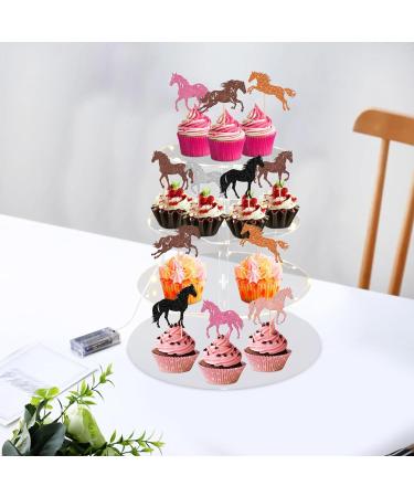 Rsstarxi 24 Pack Horse Cupcake Toppers Horse Cake Decoration Animal Horse Cupcake Picks for Horse Racing Party Equestrian Themed Birthday Baby Shower Party Decorations Multi - Buy Online on SooperMarket.com