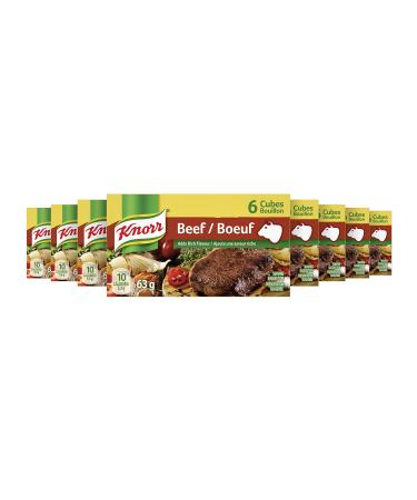 Knorr Bouillon Cubes for rich deep beef flavour Beef 63 g pack of 8 Beef 63 g (Pack of 8)