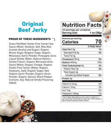 Country Archer Original Beef Jerky | 100% Grass-Fed, Gluten-Free, 16 oz - Buy Online on SooperMarket.com