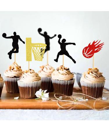 24 Basketball Theme Cupcake Picks - Sports Party Decorations & Accessories for Kids' Birthday Cakes - Buy Online on SooperMarket.com