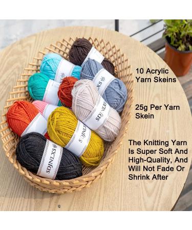 SDJNLXS 50 Piece Crochet Kit for Beginners - Yarn Set, Crochet Hooks, Stitch Markers, Bag & More - Ideal for Stress Relief - Crochet Starter Kit - Buy Online on SooperMarket.com