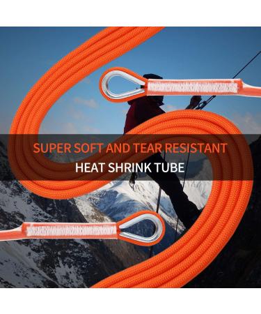 Enjohos 8mm Climbing Rope - Heavy-Duty Safety Rope with Screw Carabiner | 10m for Hiking Mountaineering Camping & Tree Climbing - 950kg Load Capacity (Orange) - Buy Online on SooperMarket.com