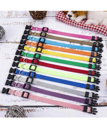 Buy Yorgewd 12 Pack Adjustable Puppy Neck Bands - Safety ID for Small Dogs & Cats - Multicolor (17-26cm) - Buy Online on SooperMarket.com