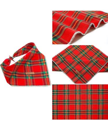 Buy Lionheart Glory Washable Soft Cotton Christmas Dog Neck Towel | Adjustable Checkered Kerchief for Small Dogs - Red-Green (1 Pack) - Buy Online on SooperMarket.com