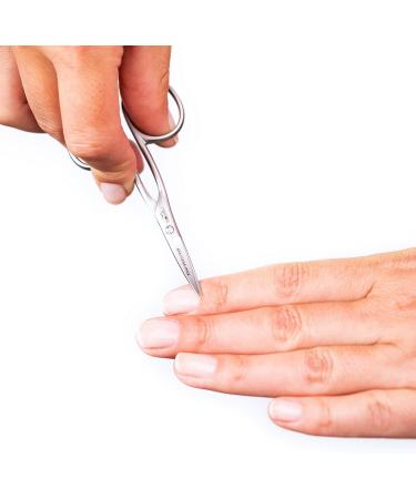 REMOS Left-Handed Nail & Cuticle Scissors - 9.5cm Stainless Steel INOX - Buy Online on SooperMarket.com