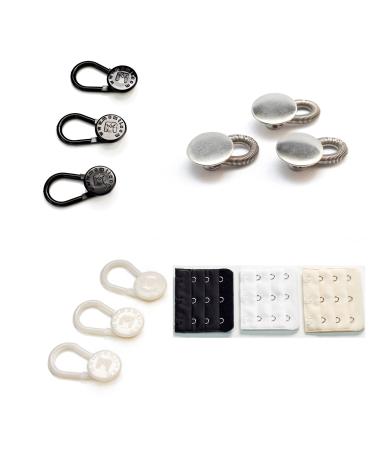 Button Pant & 3-Hook Bra Extender - Add Size to Your Clothing! (Variety 12-pack)