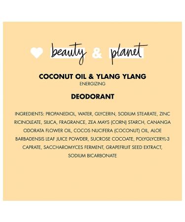 Love Beauty And Planet Coconut Oil and Ylang Ylang Deodorant 2.95 oz - Pack of 1 - Buy Online on SooperMarket.com