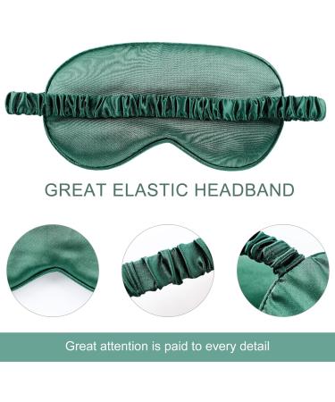 Faux Silk Eye Shade & Hair Scrunchy Set | Breathable Sleep Mask with Drawstring Pouch - Perfect for Travel & Relaxation - Buy Online on SooperMarket.com
