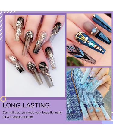 Saviland 40PCS Acrylic Nail Glue | Professional Strong Adhesive for Press On Nails | Long Lasting Stick On Nail Tips Glue - 0.07oz/pc - Buy Online on SooperMarket.com