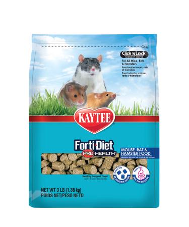 Forti-Diet Pro Health Kaytee Small Animal Food for Mouse and Pet Rats 3-Pound