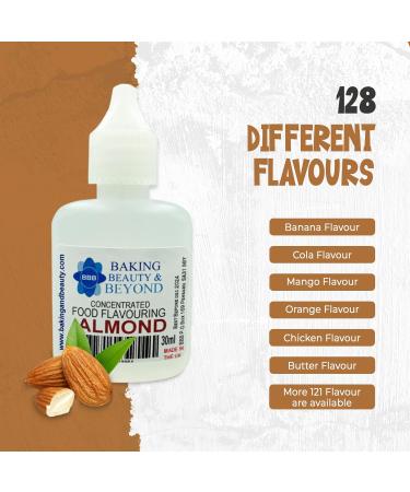 Baking Beauty and Beyond Concentrated Food Flavouring Oil - Dozen of Professional Quality Food Grade Flavouring Oil for Candy Making Baking Cooking Lip Balm and Lip Gloss - Almond (50ml) - Buy Online on SooperMarket.com