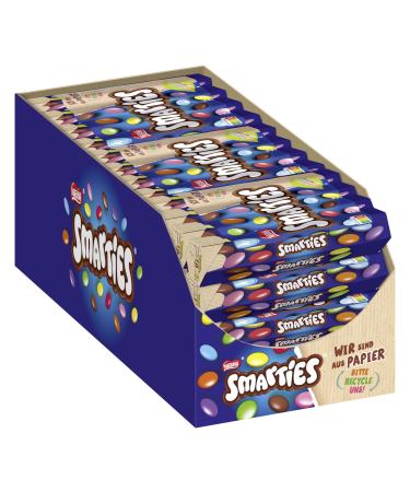 Smarties Nestl Smarties Multipack small roll colorful chocolate lenses ideal for children's birthdays colors from nature hexagon roll 12x4x34g)