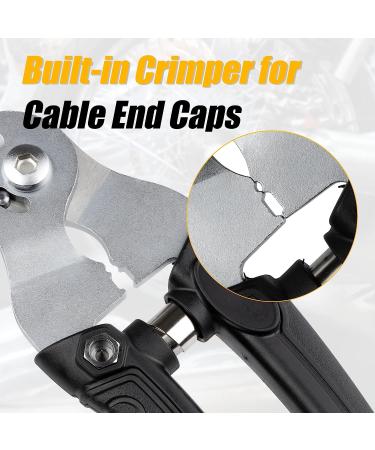 Venzo Heavy Duty 2-in-1 Stainless Steel Cable Cutter Scissors Crimper Tool for Bike Brake MTB Cable Repair - Small Hard Wire - Buy Online on SooperMarket.com