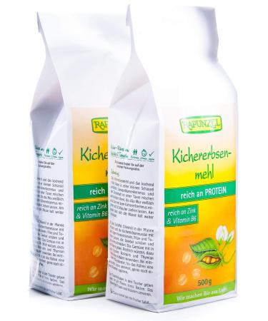 Rapunzel Organic Chickpea Flour Roasted (2 x 500 gr) 500 g (Pack of 2)