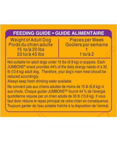 PEDIGREE JUMBONE Meaty Centre Adult Dog Treats for Small and Medium Dogs Beef Flavour 500g (5 Treats) Small/Medium 500g - Buy Online on SooperMarket.com