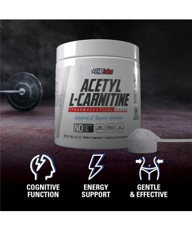 EHP Labs Acetyl L-Carnitine - Supports Natural Energy Production Aids Metabolism Assists in Healthy Brain Function Supports Heart Health Non-GMO Vegan Gluten Free - 50 Serves - Buy Online on SooperMarket.com